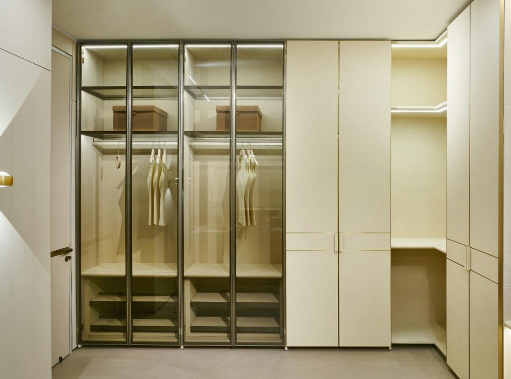 Luxury Glass Panel Closet