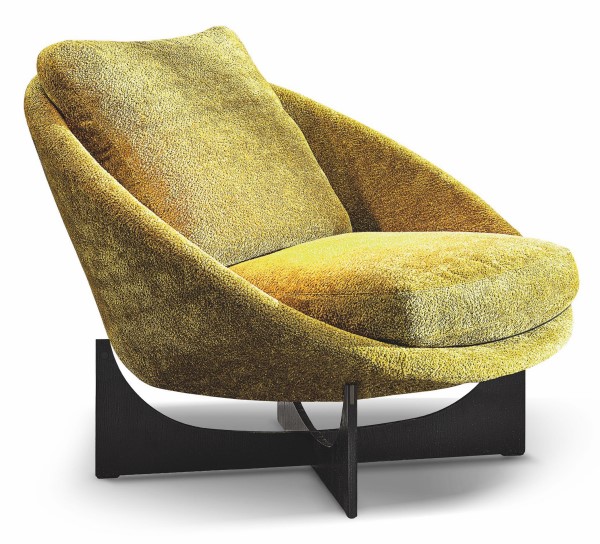 Stylish Mustard Upholstered Accent Chair (2)